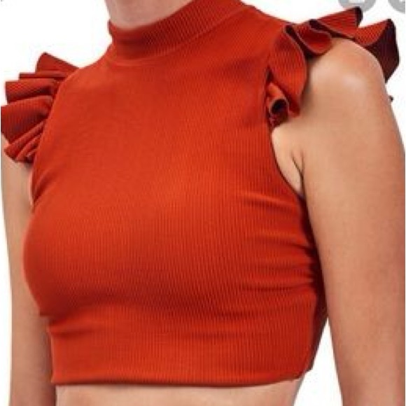 DEVON WINDSOR ALORA CROP TOP Rust - Picture 1 of 4